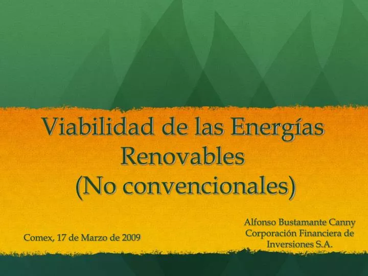 viabilidad de las energ as renovables no convencionales