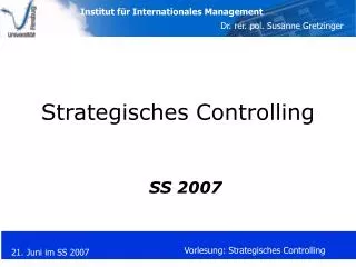 strategisches controlling