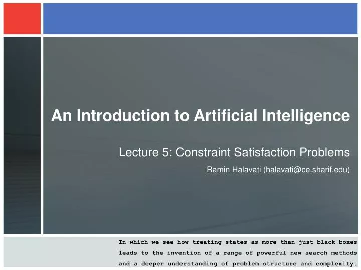 an introduction to artificial intelligence