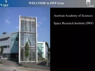 WELCOME to IWF Graz