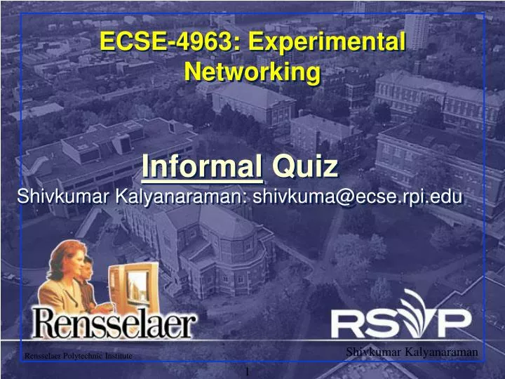 ecse 4963 experimental networking