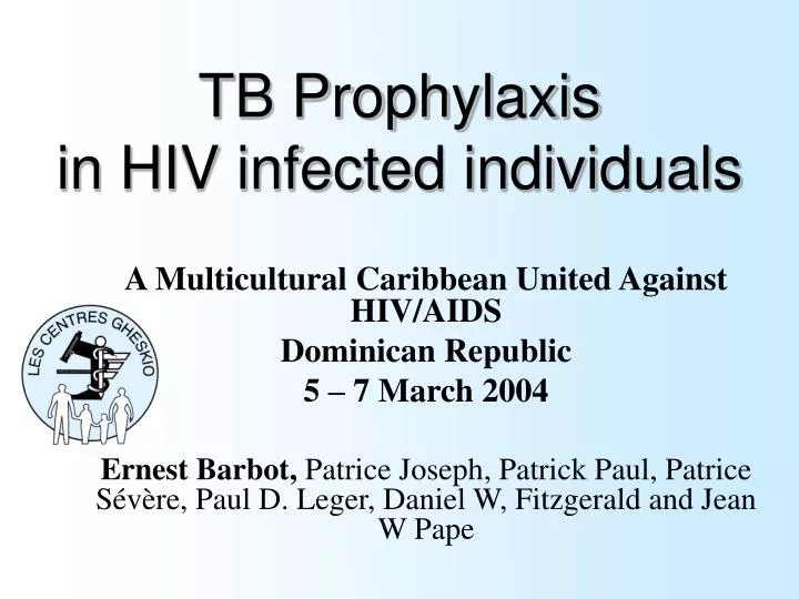 tb prophylaxis in hiv infected individuals