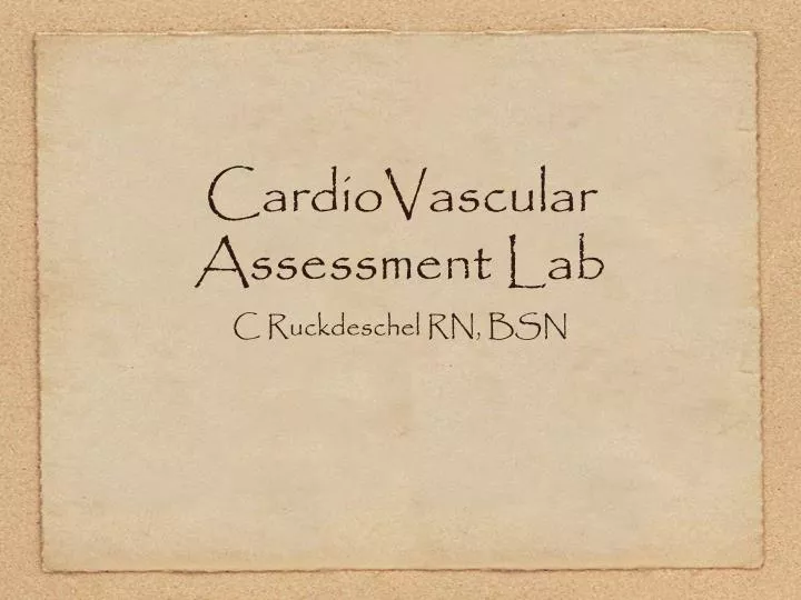 cardiovascular assessment lab