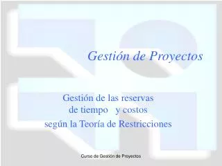 gesti n de proyectos