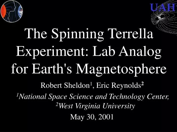 the spinning terrella experiment lab analog for earth s magnetosphere
