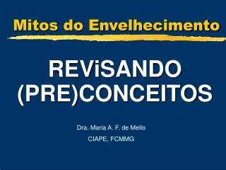 mitos do envelhecimento