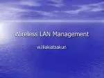 Wireless LAN Management - slide 1
