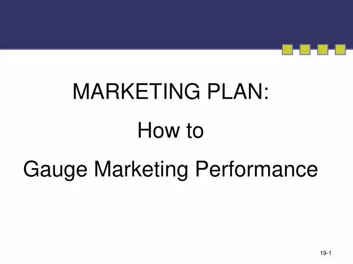 marketing plan how to gauge marketing performance
