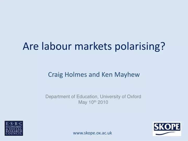 are labour markets polarising
