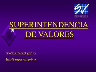 superintendencia de valores