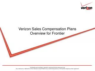 Verizon Sales Compensation Plans Overview for Frontier