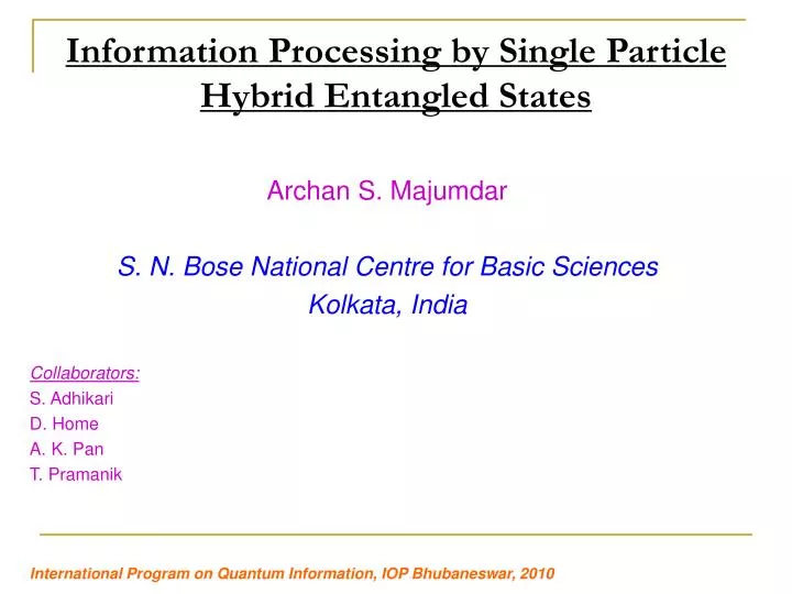 information processing by single particle hybrid entangled states