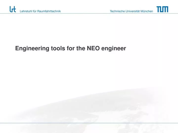 engineering tools for the neo engineer