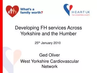 Developing FH services Across Yorkshire and the Humber