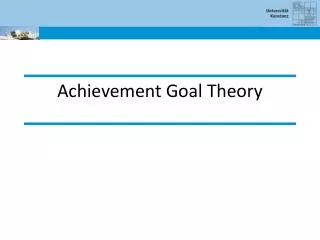 achievement goal theory
