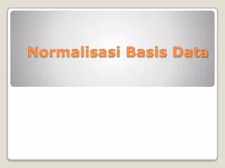 normalisasi basis data