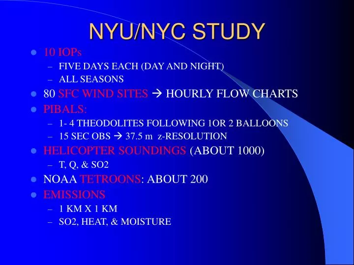 nyu nyc study