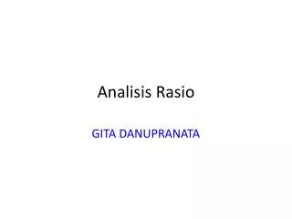 analisis rasio