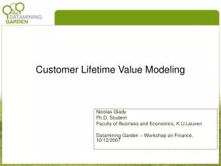Customer Lifetime Value Modeling