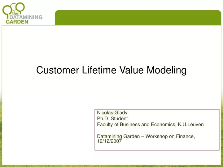 customer lifetime value modeling