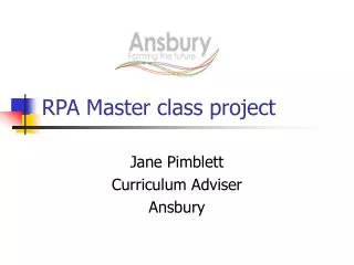 RPA Master class project