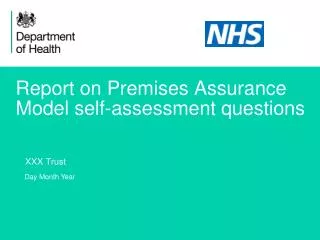 Report on Premises Assurance Model self-assessment questions