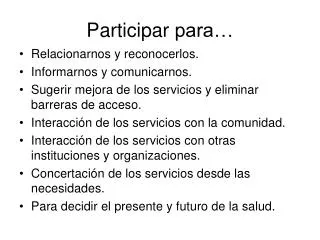 participar para