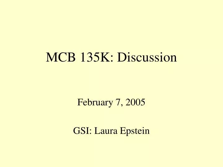 mcb 135k discussion