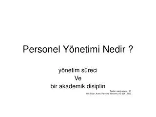 personel y netimi nedir