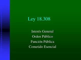 ley 18 308
