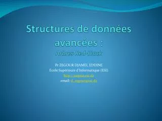 structures de donn es avanc es arbres red black