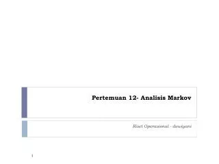 pertemuan 12 analisis markov