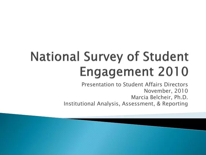 national survey of student engagement 2010