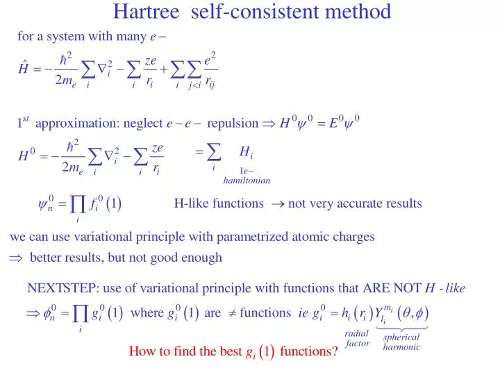 hartree self consistent method