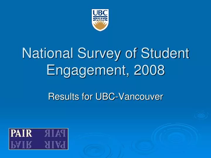 national survey of student engagement 2008