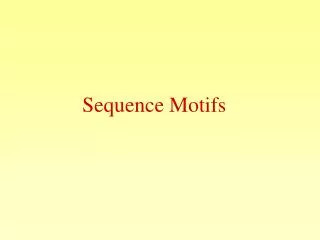 Sequence Motifs