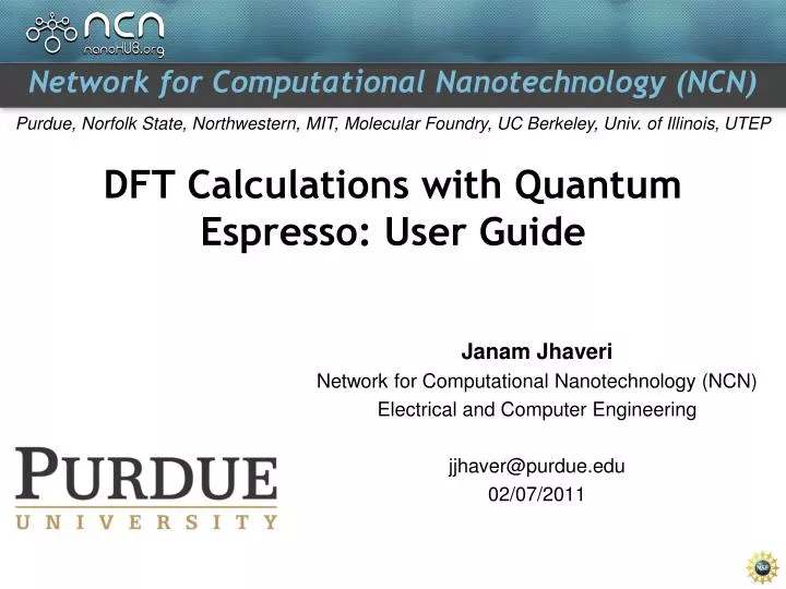 dft calculations with quantum espresso user guide
