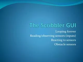 The Scribbler GUI