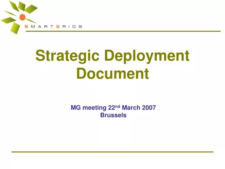 strategic deployment document