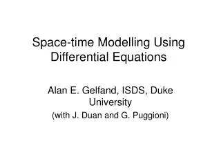 Space-time Modelling Using Differential Equations