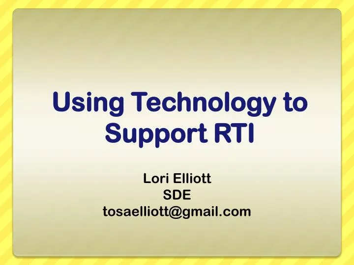 using technology to support rti