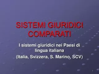 sistemi giuridici comparati
