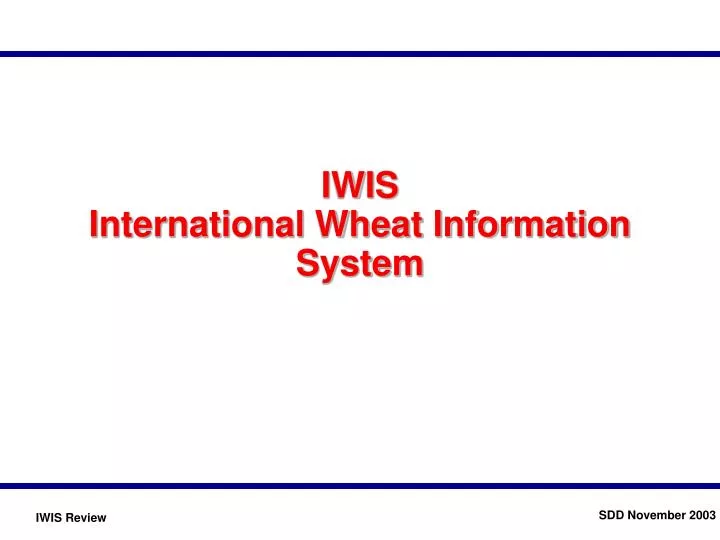 iwis international wheat information system