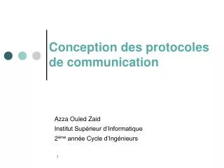 conception des protocoles de communication