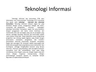 teknologi informasi
