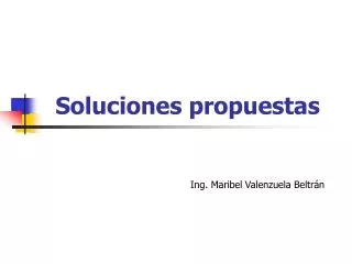 soluciones propuestas