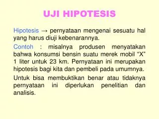 uji hipotesis