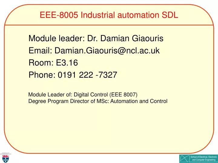 eee 8005 industrial automation sdl