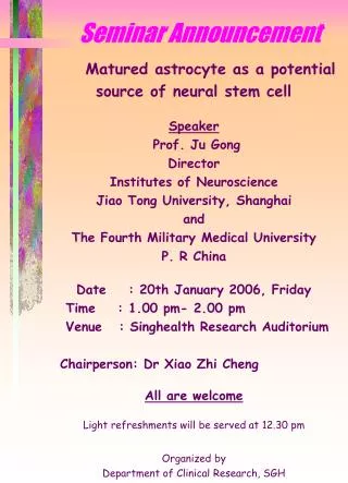 seminar announcement