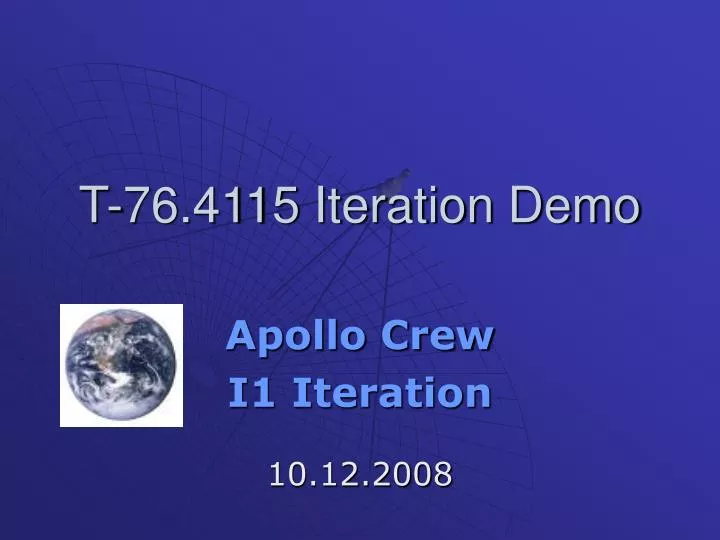 t 76 4115 iteration demo